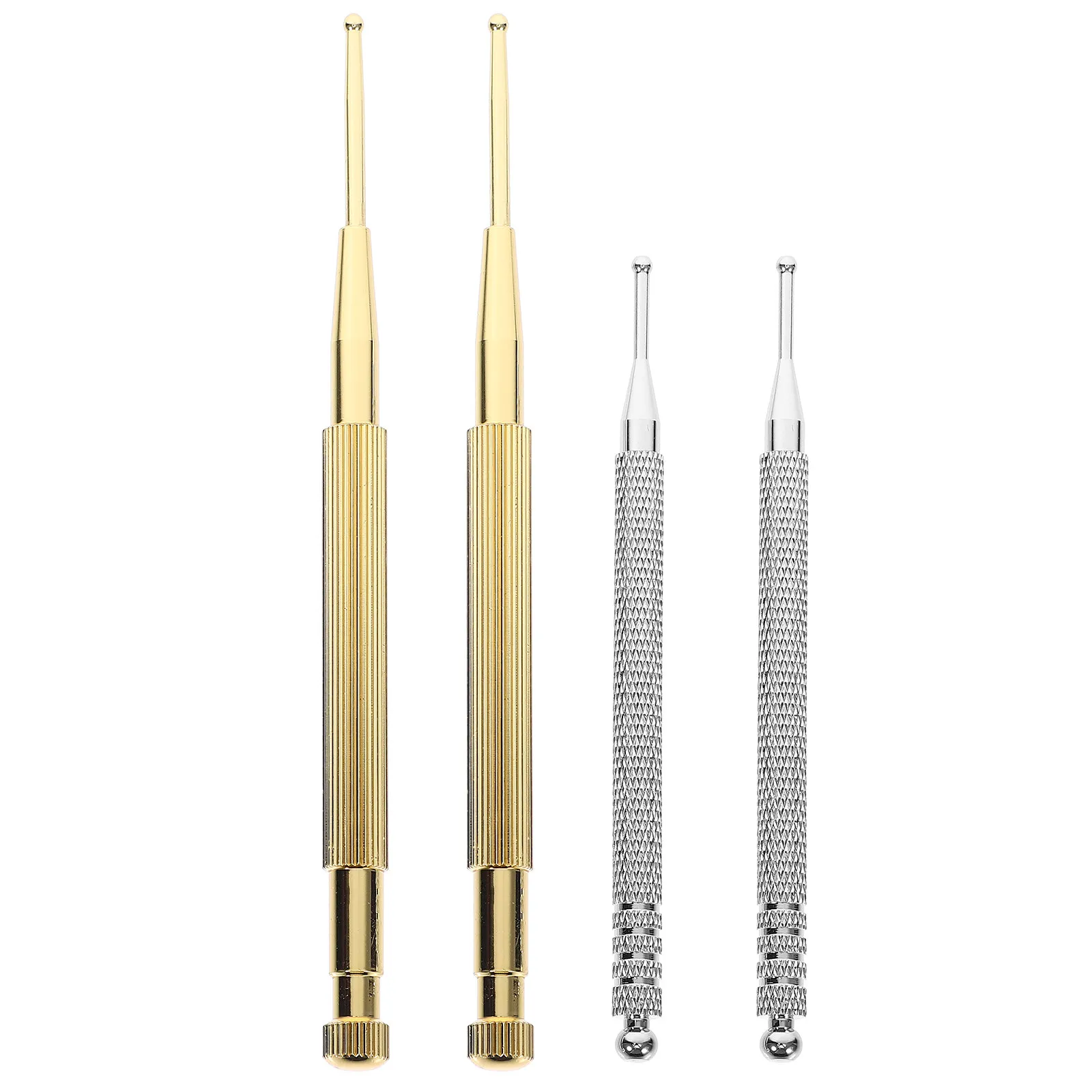 4Pcs Ear Point Probe Stainless Steel Acupuncture Pen Accurate Acupoint Locator Ear Pain Relief Stimulator Diagnostic Massage