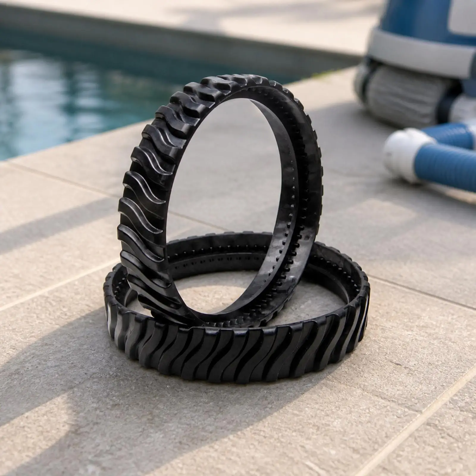 Robotic Pool Cleaner Tire Replacement Part Rubber Wheel for Pool Vacuum Cleaner Traction