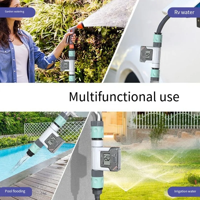 Imagem -05 - Wifi Water Flow Meter para Jardim Mangueira Medidor de Água Inteligente Modos de Fluxo Real-time Flow Tracking Fácil Leitura