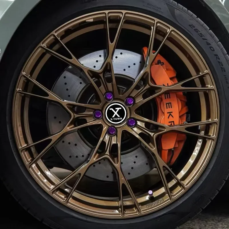 Hot Sale Polished Bronze Aluminum Alloy 5X108 5X112 5X114.3 5X120 Alloy Passenger Car Wheels for 4 pcs