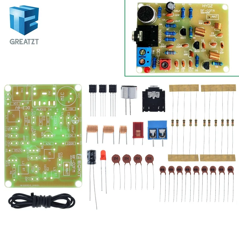 88-108MHz FM Frequency Modulation Wireless Microphone Module DIY Kits Transmitter Board Parts DC 3-6V FM Transmitter Module