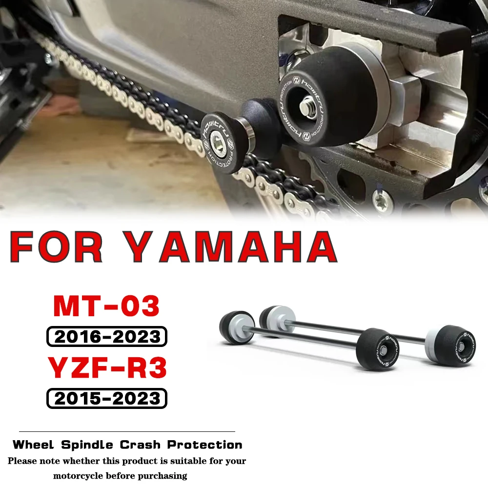 

For YAMAHA MT-03 2016-2023 YZF-R3 2015-2023 Motorcycle Accessories Front Rear Wheel Spindle Crash Protection