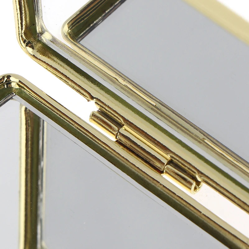 Mini-Klappspiegel Schlüsselanhänger Rund Herz Oval Quadratisch Doppelseitiger Kosmetikspiegel Metall-Klappspiegel Schlüsselanhänger Schminkspiegel – Detail 9