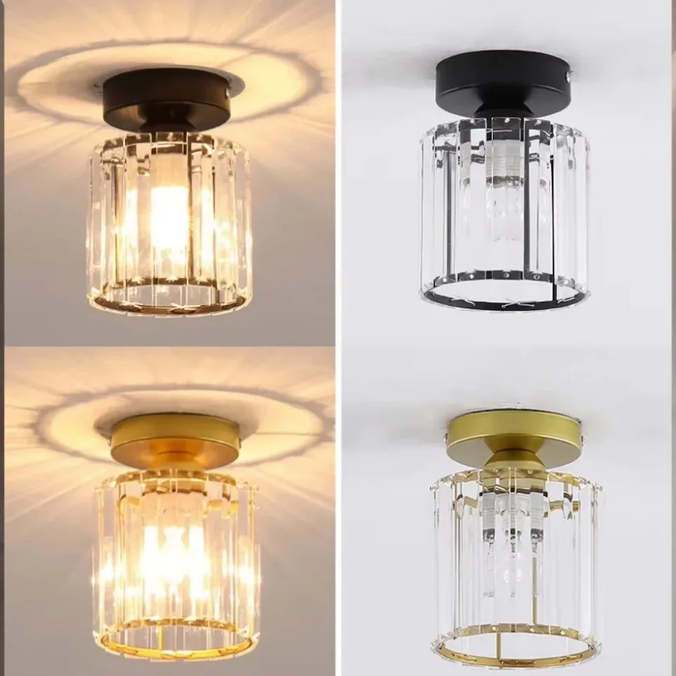 الشمال LED الاكريليك مصباح السقف الممر الممر E27 مصباح لغرفة المعيشة غرفة نوم المنزل ضوء السقف الإضاءة الداخلية التيار المتناوب 85-265 فولت