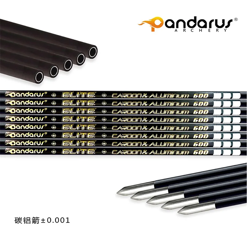 6/12Pcs Carbon &Aluminum Arrow Shaft 32'' Straightness 0.001