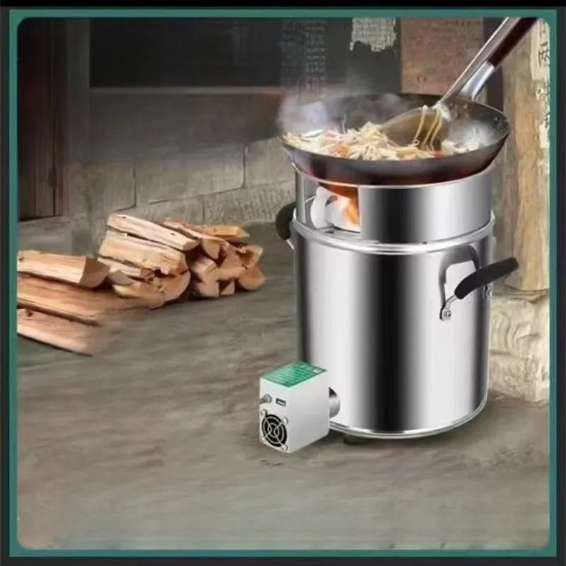 Wood-burning stove, biomass pellet stove, household, rural, outdoor, mobile, camping, cooking, convenient, windproof stove