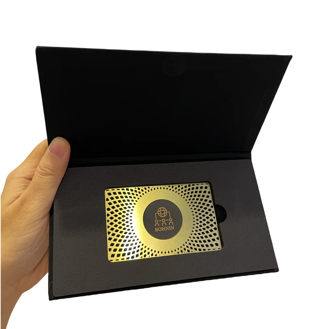 Customized inquiry Contactless Personalized Metal NFC Card Custom Cut Off Gold NC Metal Business Smart Digital Rfid Visiting Bus