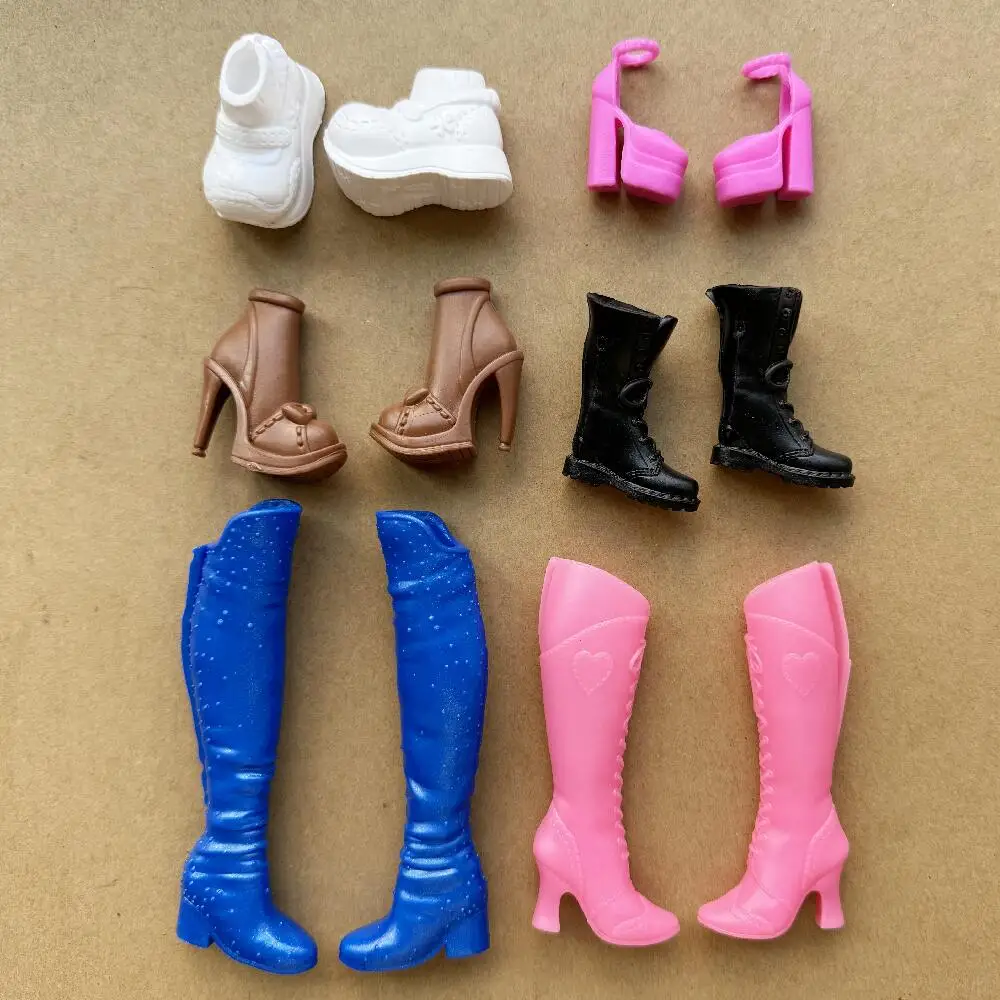 1/6 Barbi Doll Shoes Vintage High Heels Fahion Long Boots