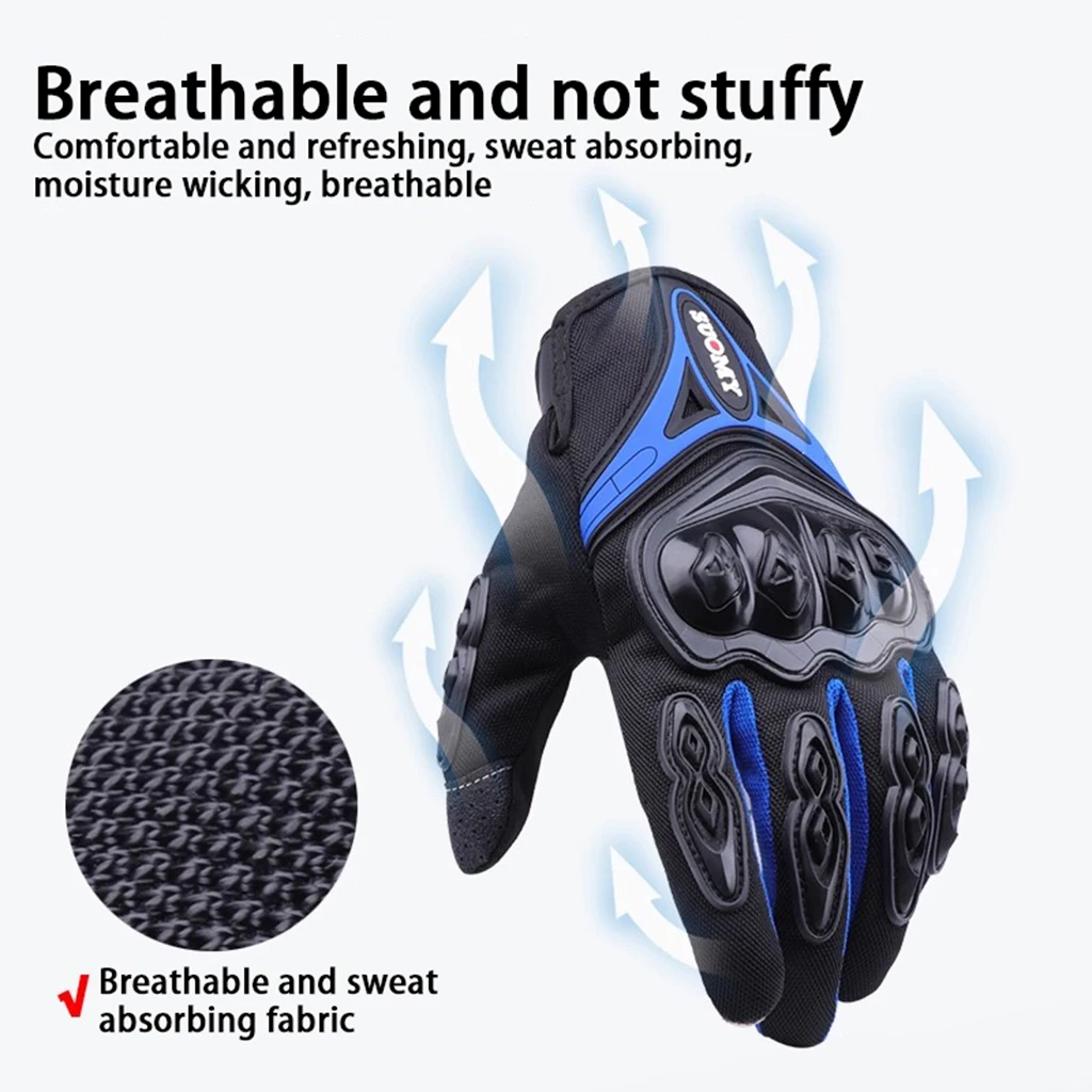 

Summer Motorcycle Gloves Touchscreen Full Finger Anti-fall Non-slip Breathable Outdoor Sports Protection Riding Cycling Luvas