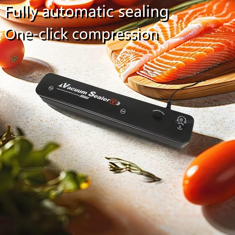 220V/110V Electric Vacuum Sealing Machine Food Saver with Vacuum Bag Link for Fresh Meat Snacks and Household Food Preservation