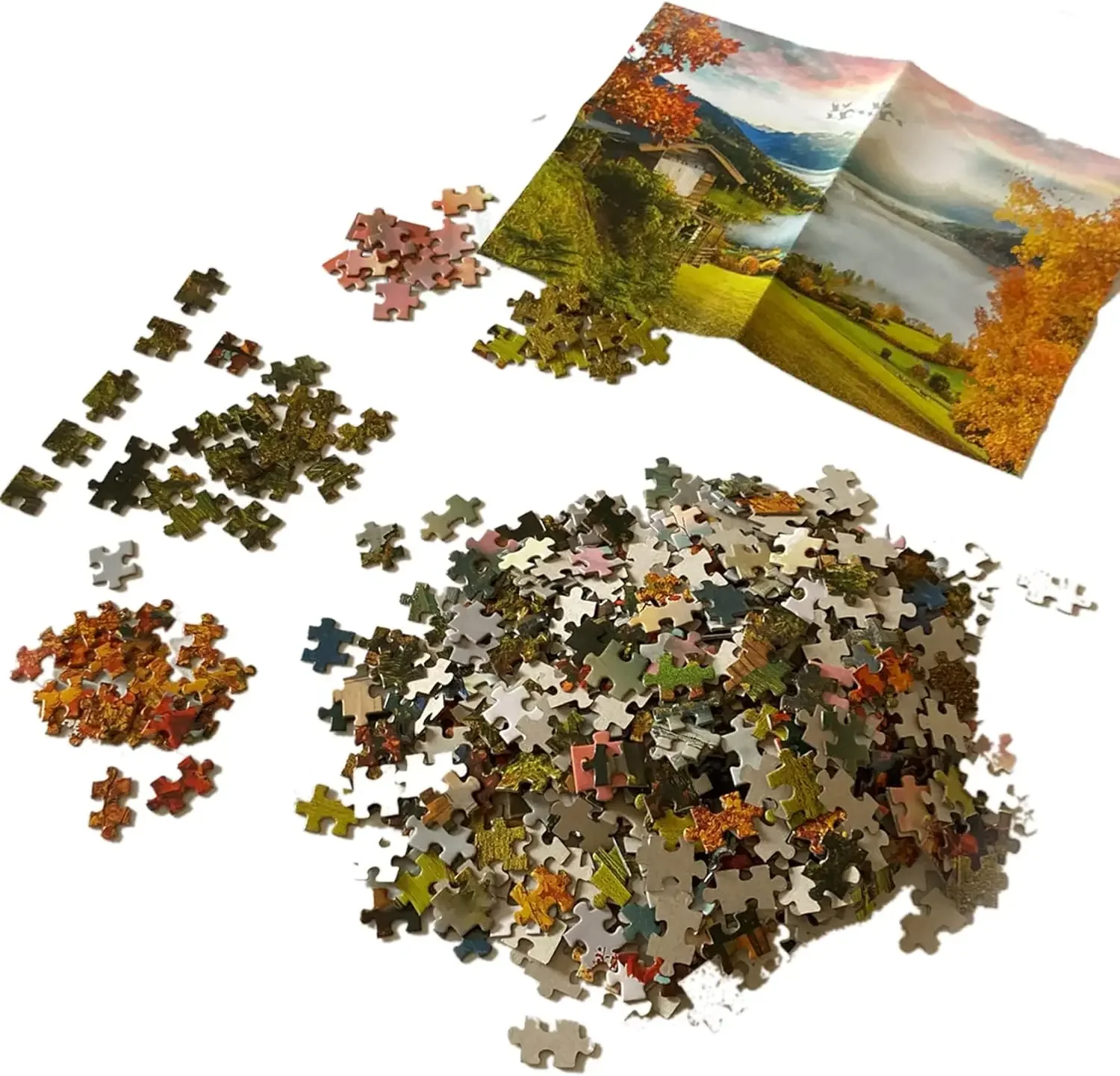 300/500/1000Pcs Natural Landscape Wooden Puzzle for Gameroom Bedroom Livingroom Party Decor Relieve Stress Relax The Brain