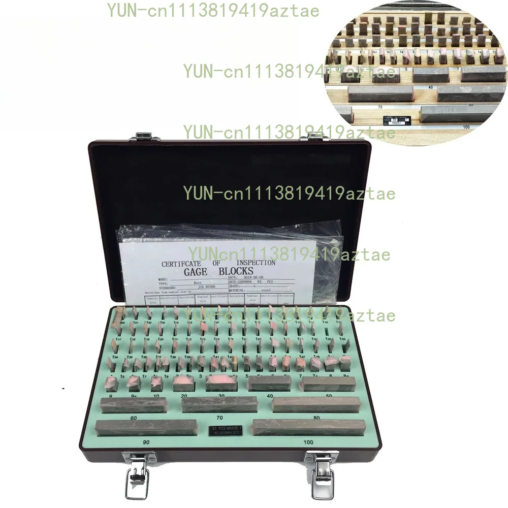 1.005-100mm 0 Grade 1 Grade Block Gauge Inpsection Block 83pcs/set Inspection Measuring Tools