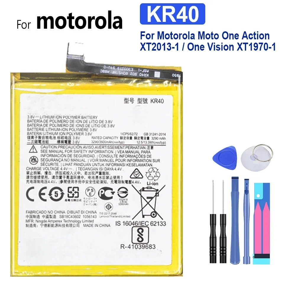 KD40 KG40 KS40 4000mAh Replacement Spare Battery For Motorola Moto KD40 G8 PLUS G8PLUS One Action XT2013 Vision XT1970 Batteries