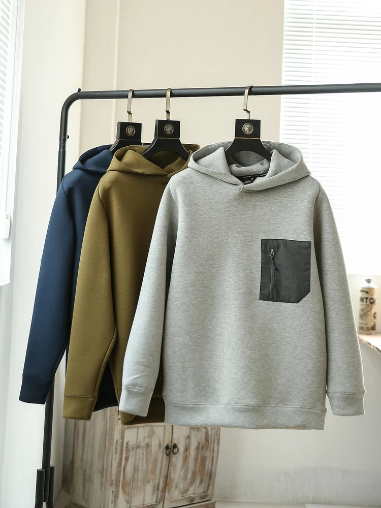 

Новая осенняя мужская толстовка свободного кроя с капюшоном, комфортная, повседневная, с эффектом многослойности, в стиле колор-блок, модный топ
