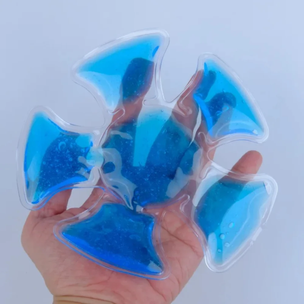 Pacote de gelo em gel de PVC azul - Almofada de resfriamento ajustável para capacetes e chapéus |   Acessório exterior portátil de viagem de compressa fria reutilizável