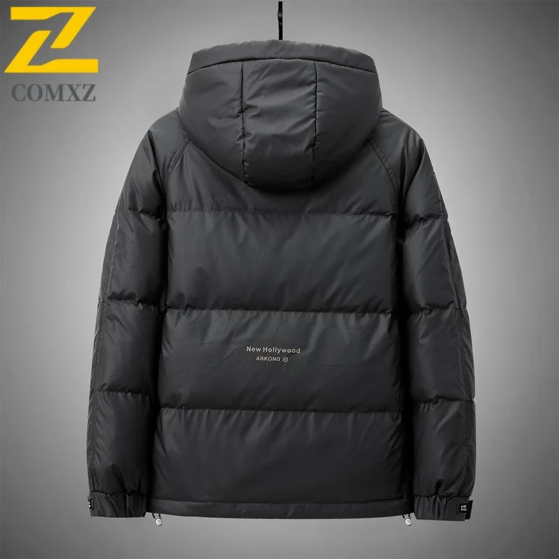 COMXZ Men's Puffer Jacket Stand Collar Business Office Outing Cold-Resistant Daily Work Parker Coat Lightweight Padding Coat