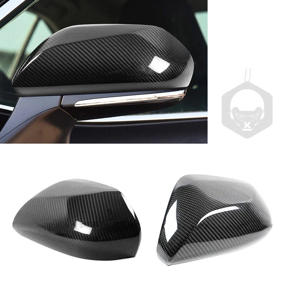 For Toyota Camry LE SE XLE XSE 2018-2020 Car Side Mirrors Rearview Mirror Cap Covers 100% Carbon Fiber 1Pair Left Drive