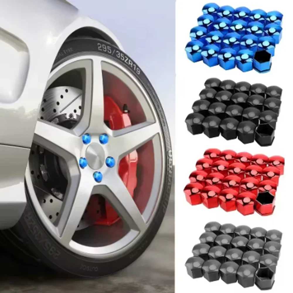 Pieces Car Wheel Nut Caps Protection Covers Caps Anti-Rust Auto Hub Screw Cover Car Tyre Nut Bolt Exterior Decoration