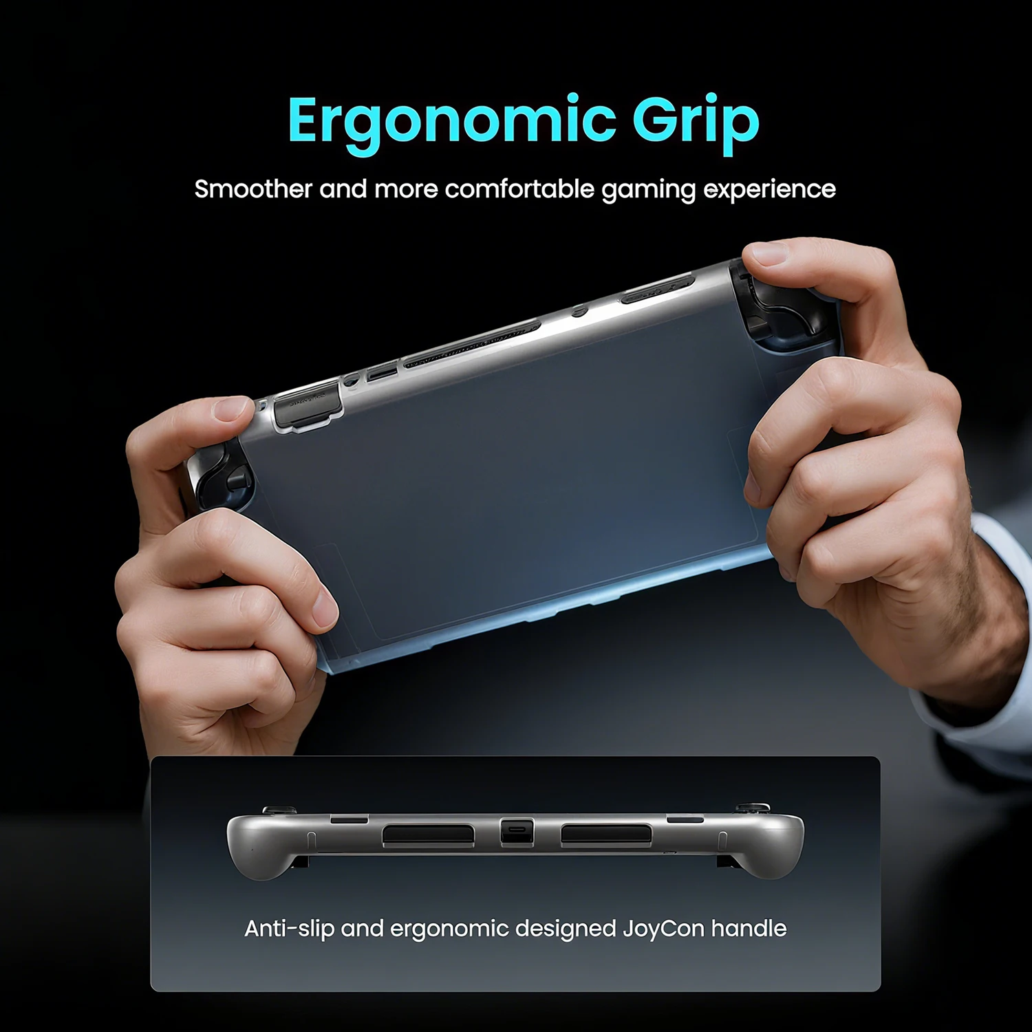 حافظة مريحة من مادة TPU لجهاز Switch 2 - غطاء مضاد للانزلاق وممتص للصدمات لوحدة التحكم في الألعاب NS2 وحماية الجسم بالكامل من Joy-Con #5
