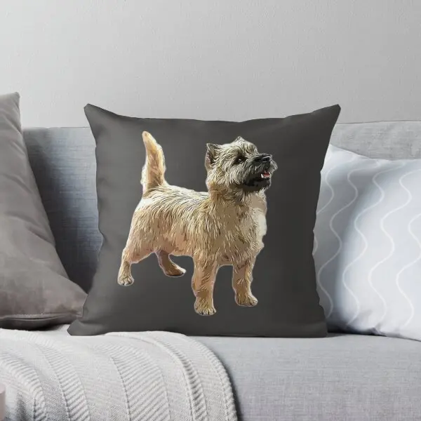 Cairn Terrier Beautiful Dog  Printing Throw Pillow Cover Office Bed Bedroom Decorative Case Home Pillows not include One Side