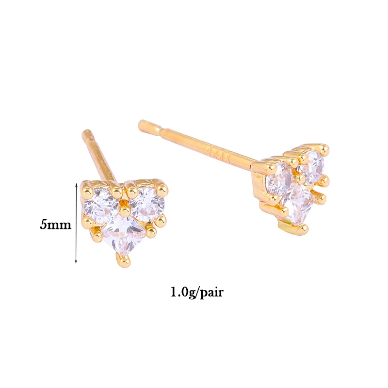 CRMYA Gold-color Dangle Hoop Stud Earrings For Women Cute Piercing Cubic Zirconia Women\'s Earrings Set 2023 Jewelry Wholesale