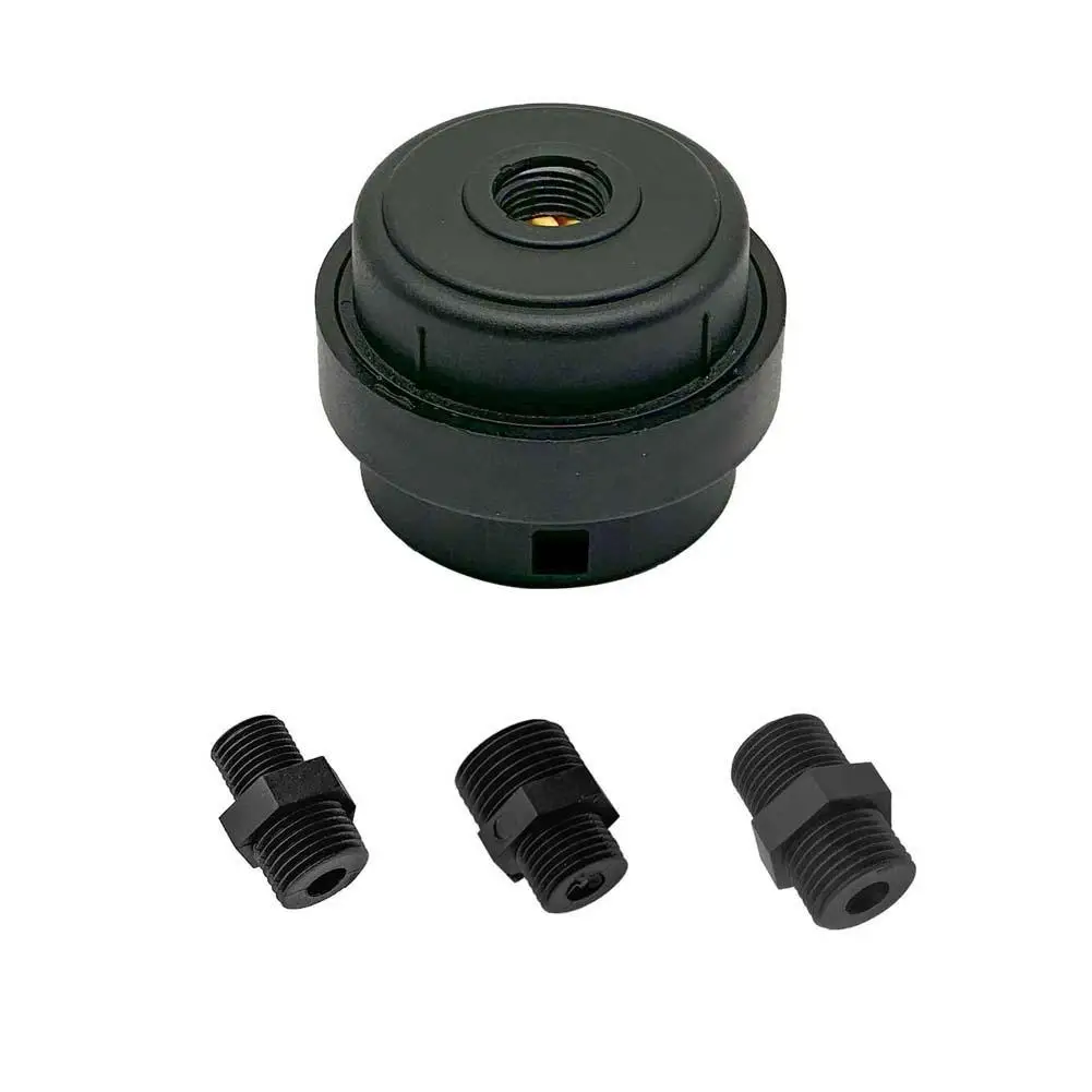 3 Head Silent Oil Free Air Compressor Muffler Filter Nylon With 3 Adapters For Noise Reduction And Clean Air Tool