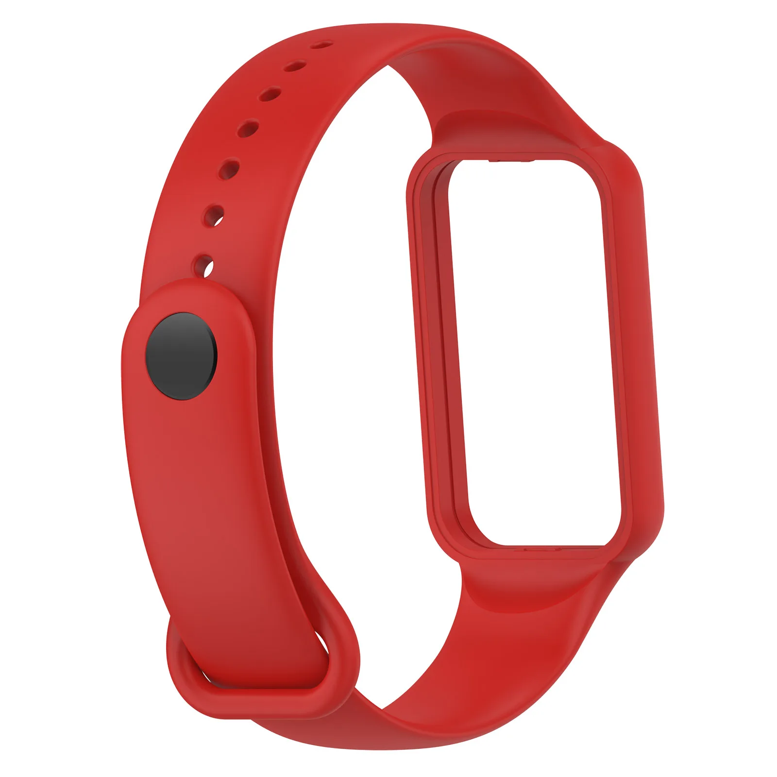 Integrated Strap For Huami Amazfit Band 7 Strap High Quality Silicone Smart Watch Protector Shell And Watchband One Color