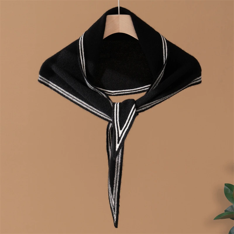 جديد المرأة مثلث الكشمير وشاح 100% الماعز الكشمير شال متماسكة ربيع الخريف الشتاء الأساسية لينة مريح شالات الكشمير