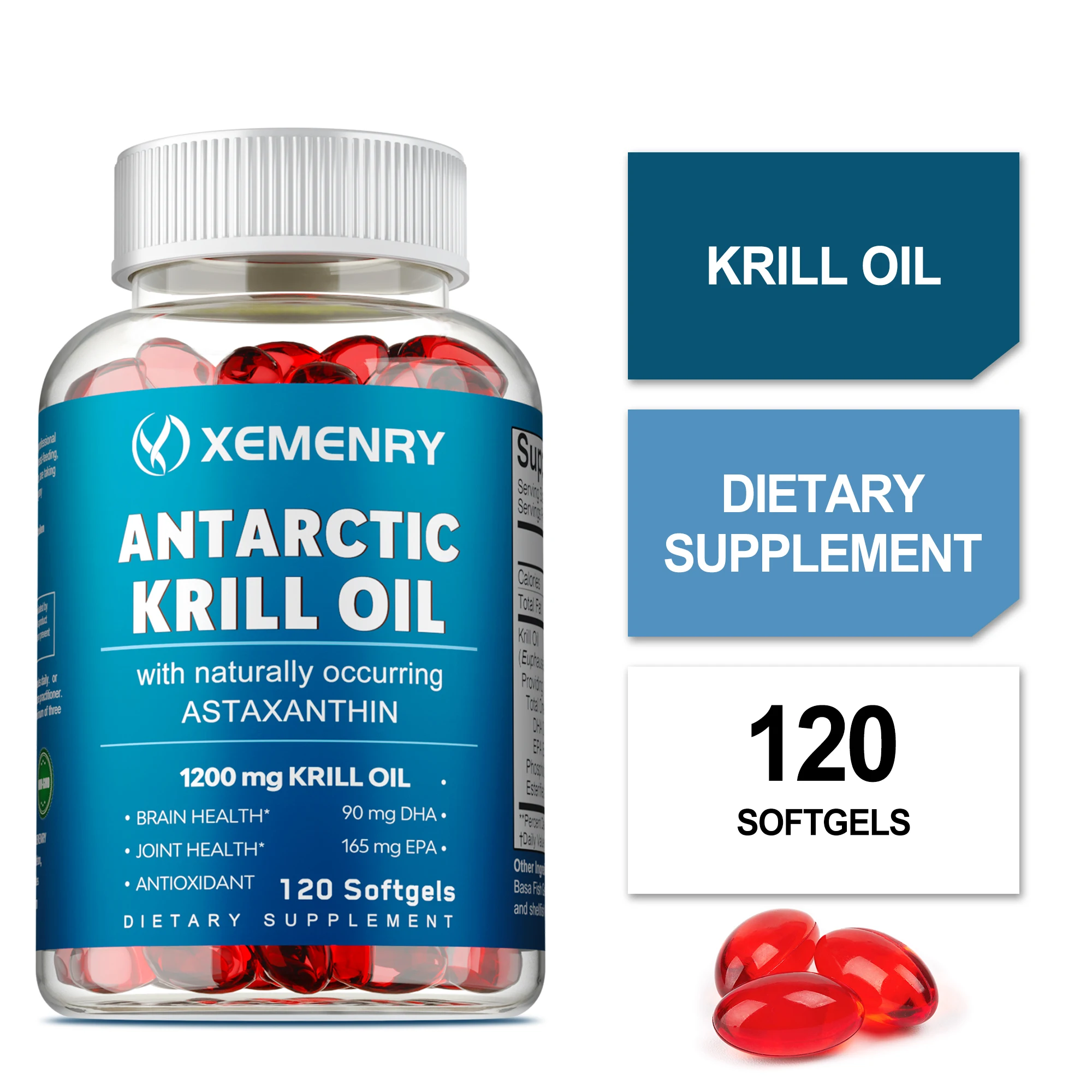 

Капсулы с маслом антарктического криля - для улучшения умственной активности, поддержания здоровья глаз, суставов и кожи, а также для укрепления здоровья сердца и сердечно-сосудистой системы.