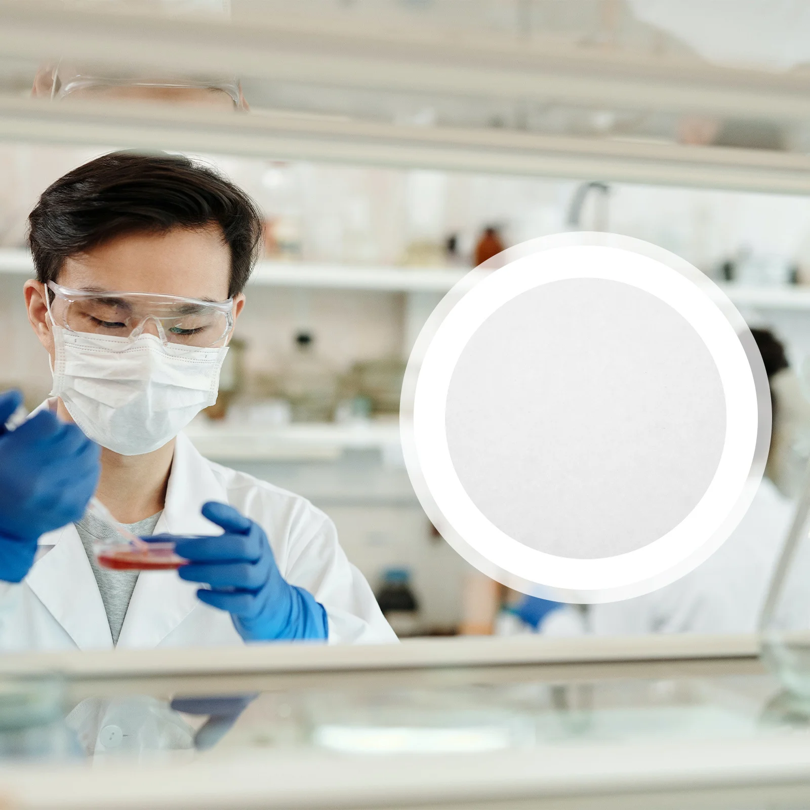 

100 pcs 18Cm Diameter White Disc Filter Paper Medium Flow Rate For Chemistry Lab Experiment Teaching Equipment Supplies