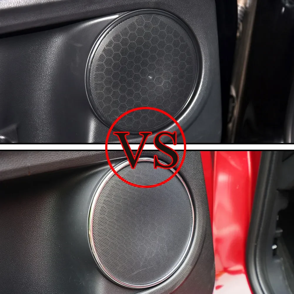 Car Door Stereo Speaker Cover for Honda HRV HR-V Vezel 2016 - 2022 Loudspeaker Ring 4Pcs Circle Sticker Accessories