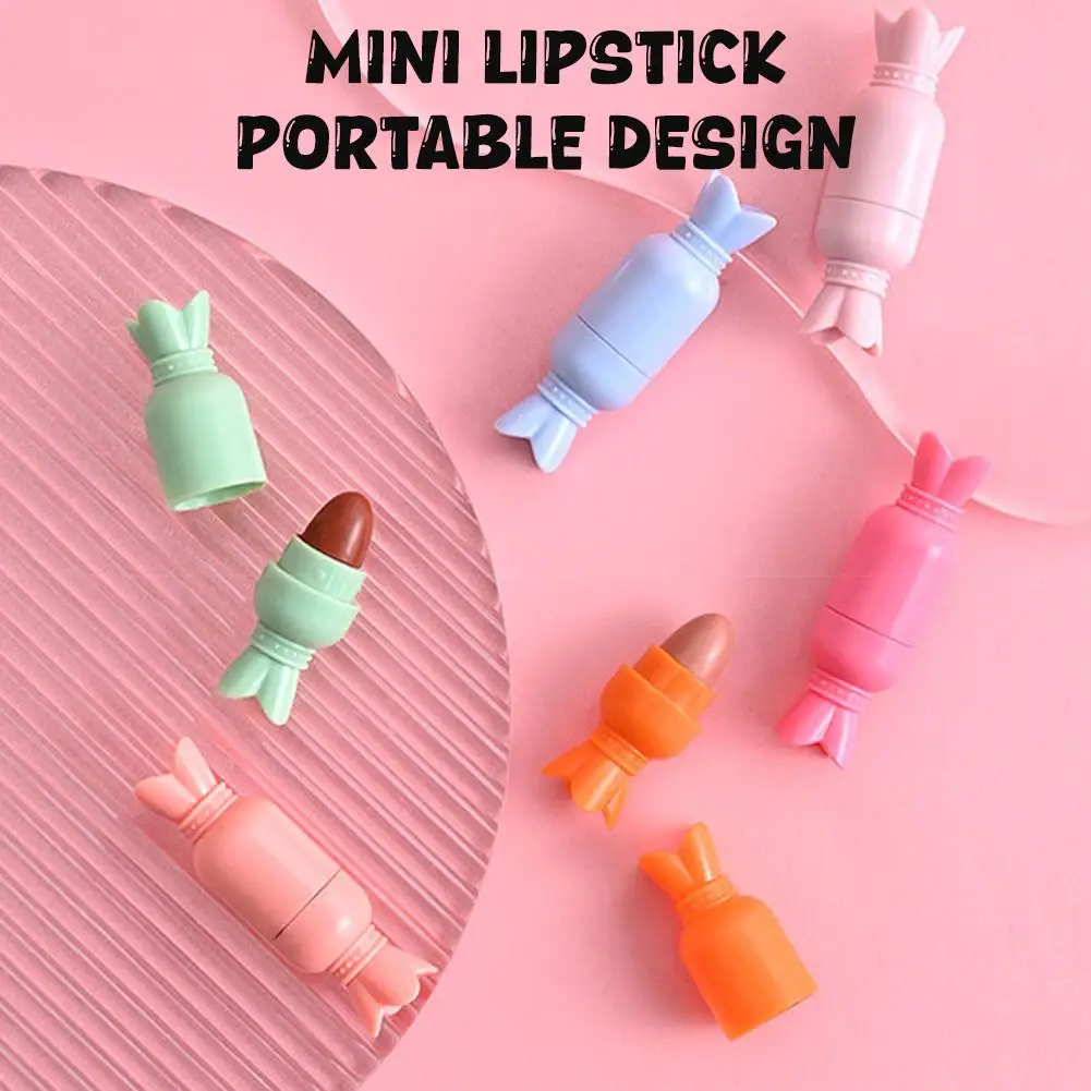 6 kleuren/doos Leuke Mini Lippenstift Mat Fluwelen Capsule Waterdichte Lippenstift Cosmetisch Cadeau Langdurige Gemakkelijke Kleur Lippenstift