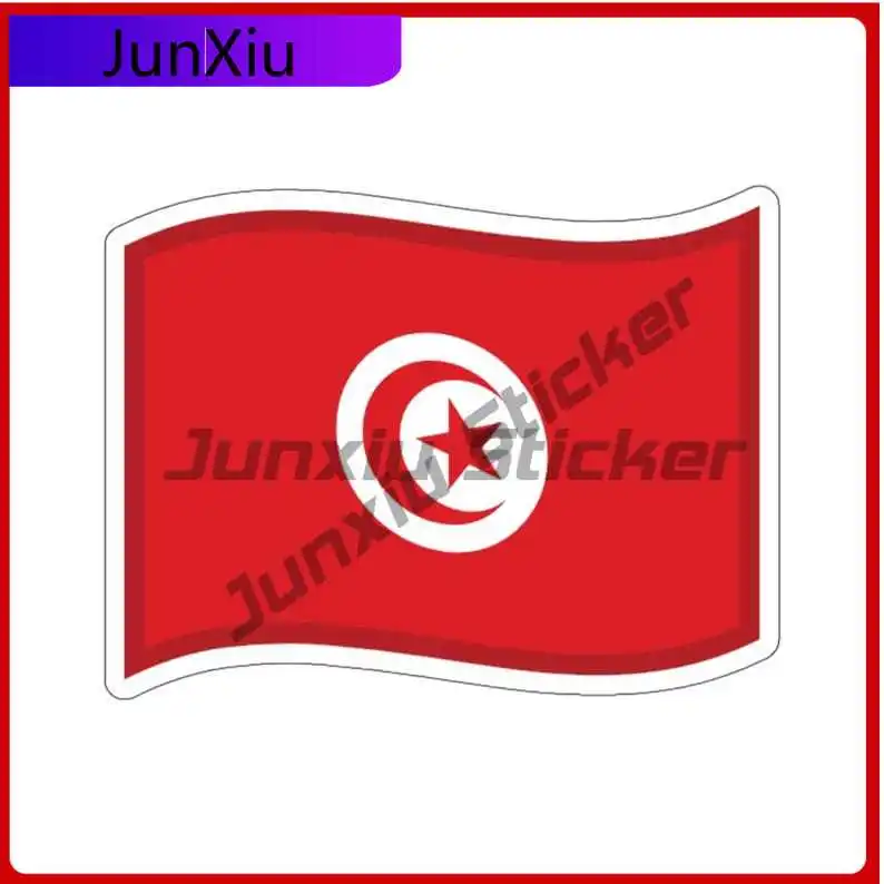 

Tunisia Flag Sticker Tunisian Flag Waterproof Scratch-proof Exterior Decal Decoration For Laptop Skateboard Laptop Rv Camper Win