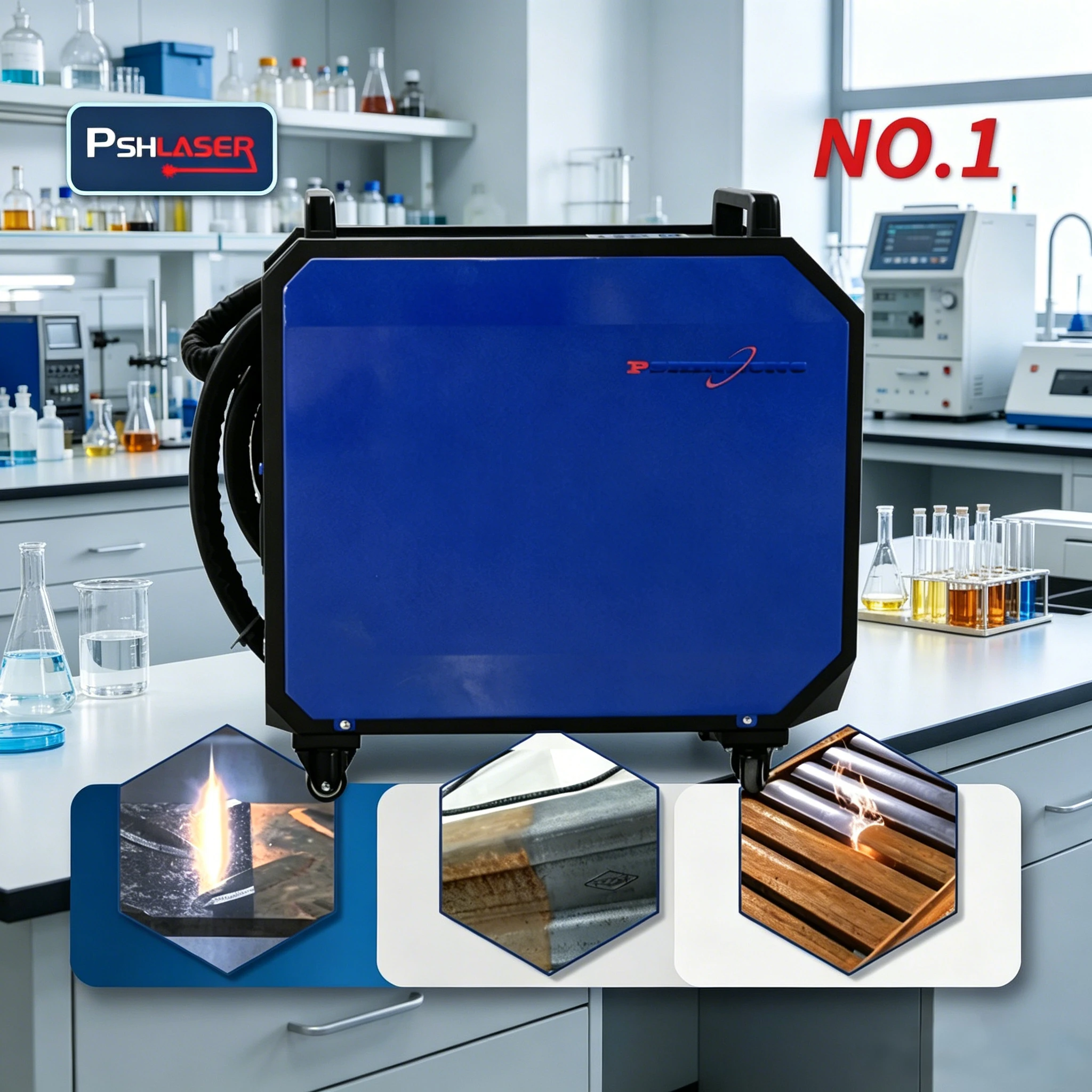 Lightweight Air Cooling Laser Cleaner, Multifunctional Metal Fiber Laser Cleaning Equipment For Stainless Material