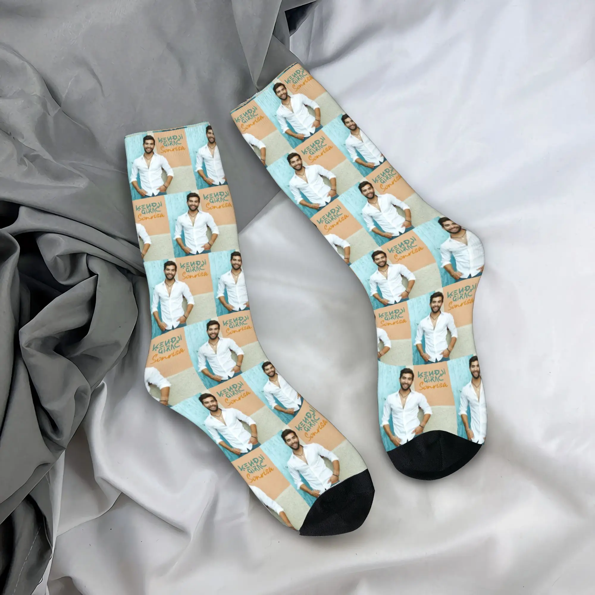 All Seasons Kendji Girac Gitano Socks Harajuku Stockings Sport Middle Tube Socks Soft for Men Women Birthday Present