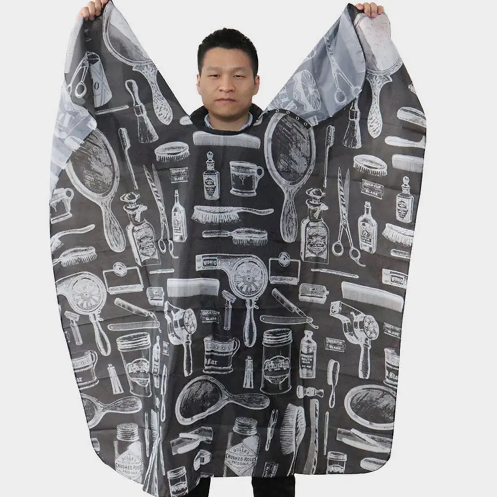 

Professional Hair Cutting Cape Set Retro Barber Neck Duster Snaps Apron Unisex Salon Styling Clothes Protector