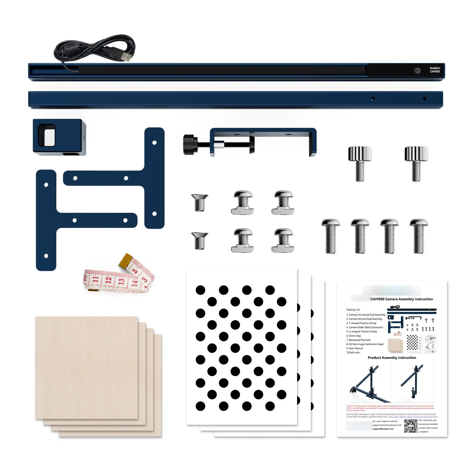 SCULPFUN CAM500 5MP 120 °   Kamera Sudut Lebar untuk Area Kerja 400x400mm - Kompatibel dengan Printer 3D S6/S6 Pro/S9/S10/S30 (Tanpa Sertifikasi)