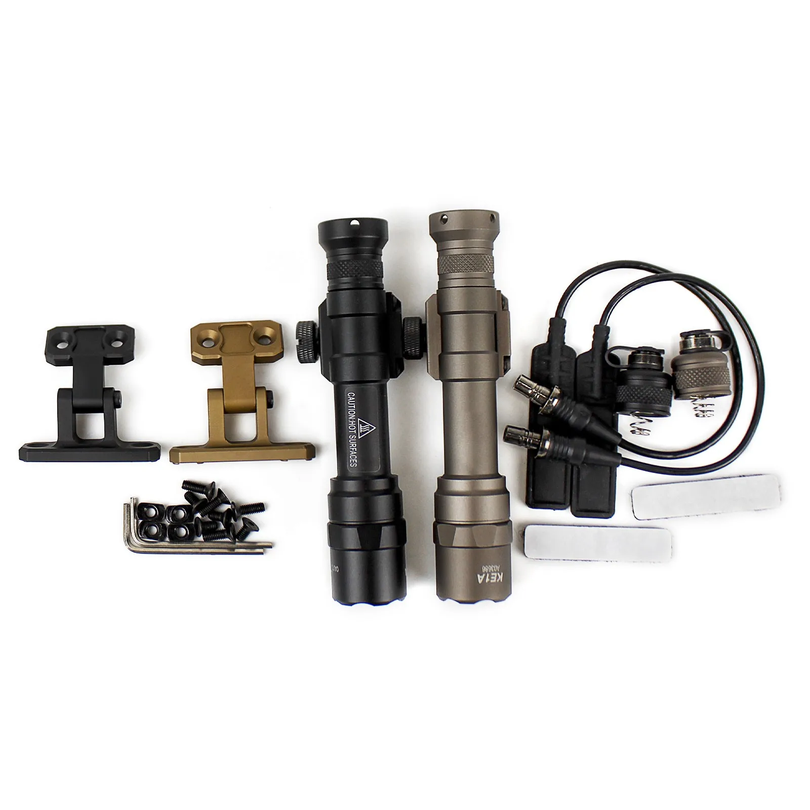SOTAC M300B/M600B/M600C Tactical Flashlight Picatinny Mount With Weaponlight Mlok Mount For 20mm Rail 3