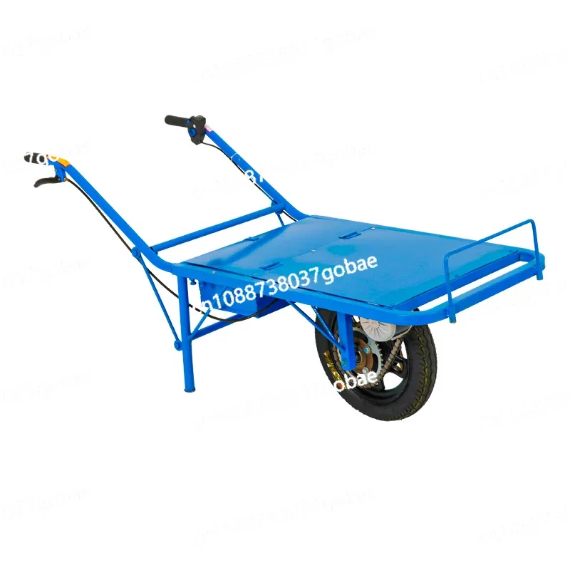 Electric Wheelbarrow Agricultural Hand Push Small Orchard Transport Lithium Battery 24V Ivy Trolley Oil Moving