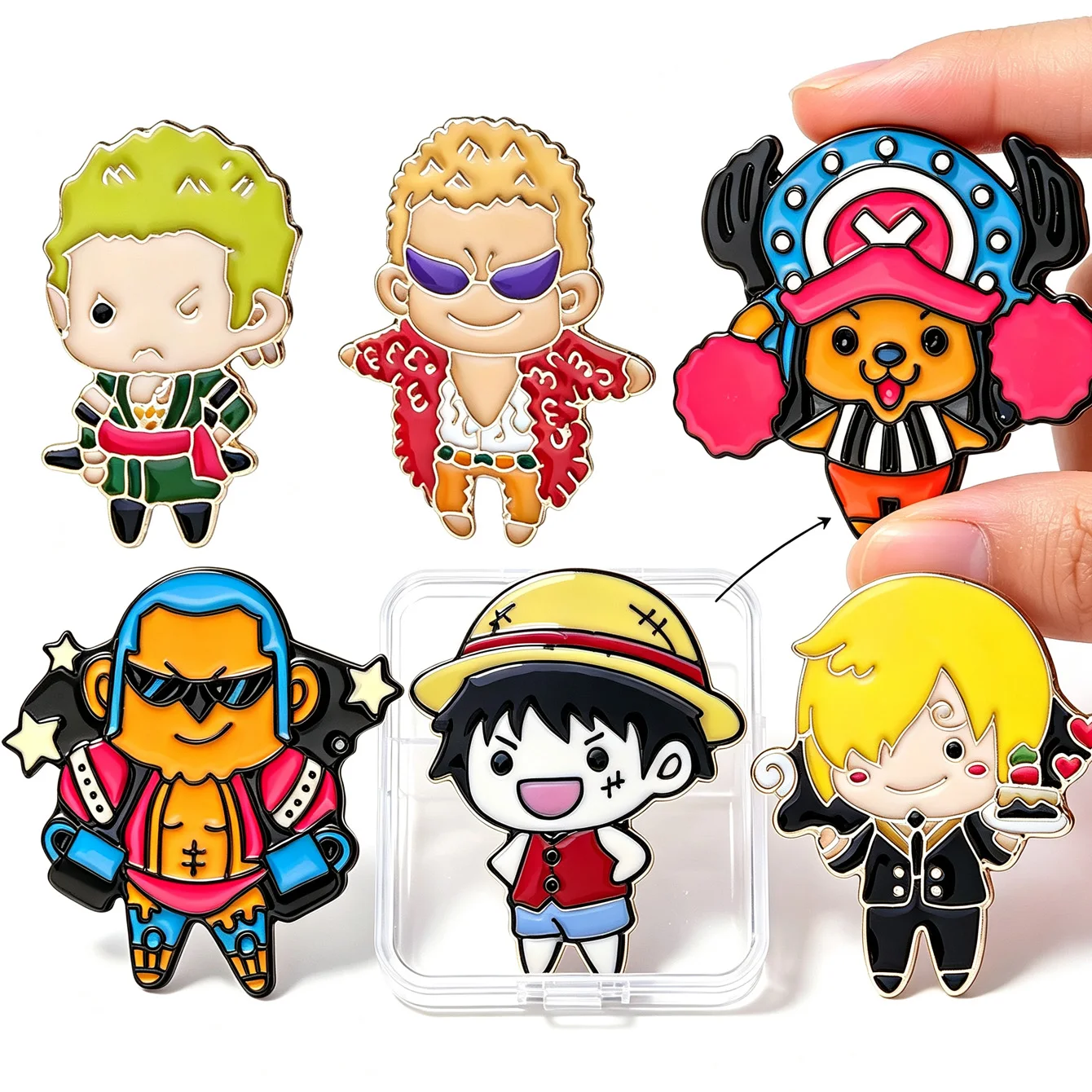 3cm Cute Cartoon Pirate Character Enamel Pin Anime Metal Badges Decorative Lapel Pins For Backpack Clothes & Anime Fans