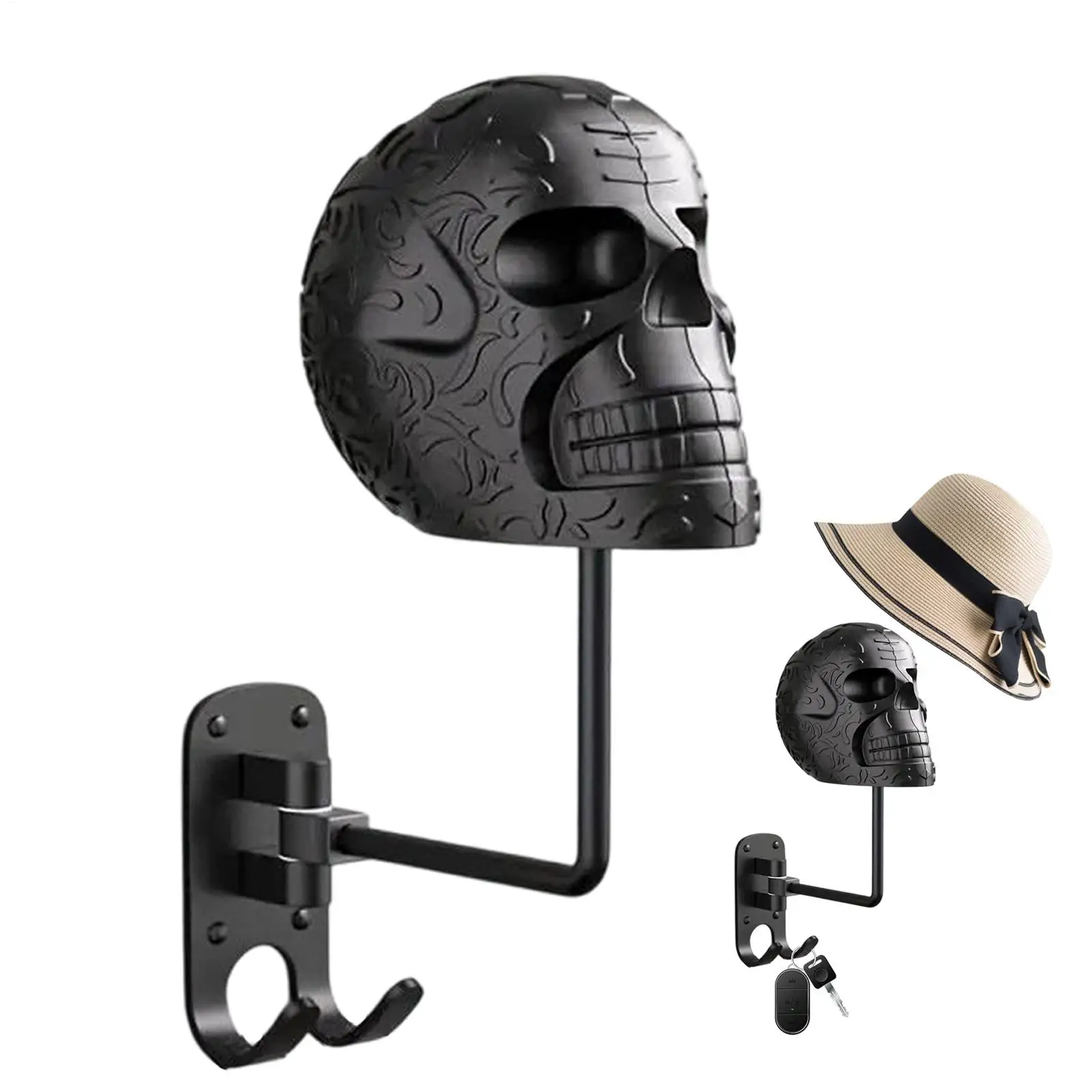 

Держатель для шлема, страшные шапки с черепом, подставка для Хэллоуина, многофункциональная настенная вешалка для ключей, одежда, шлем, шапки для мужчин и женщин, гостиная