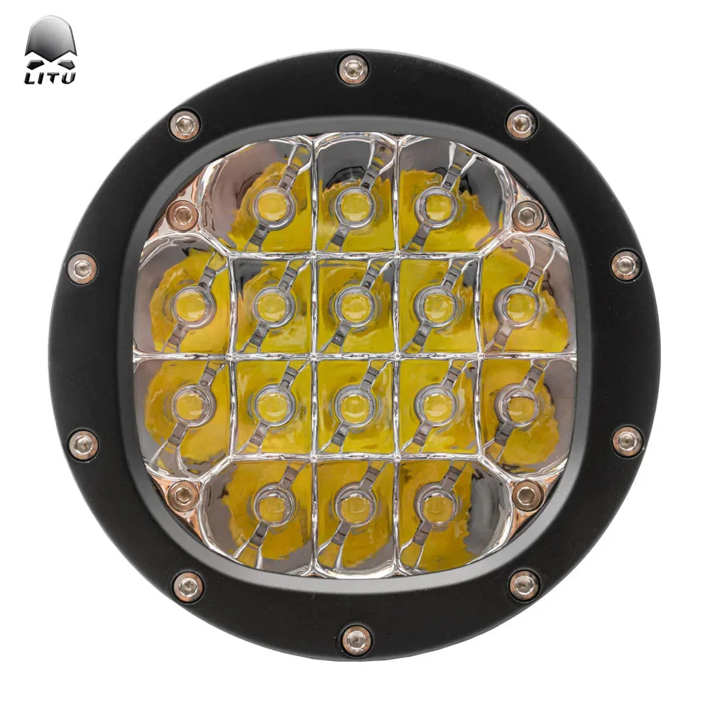 Automotive Round Driving Fog Lamp 6 Inch 80W Spot Flood Combo fit for Offroad Truck car LED Work Light