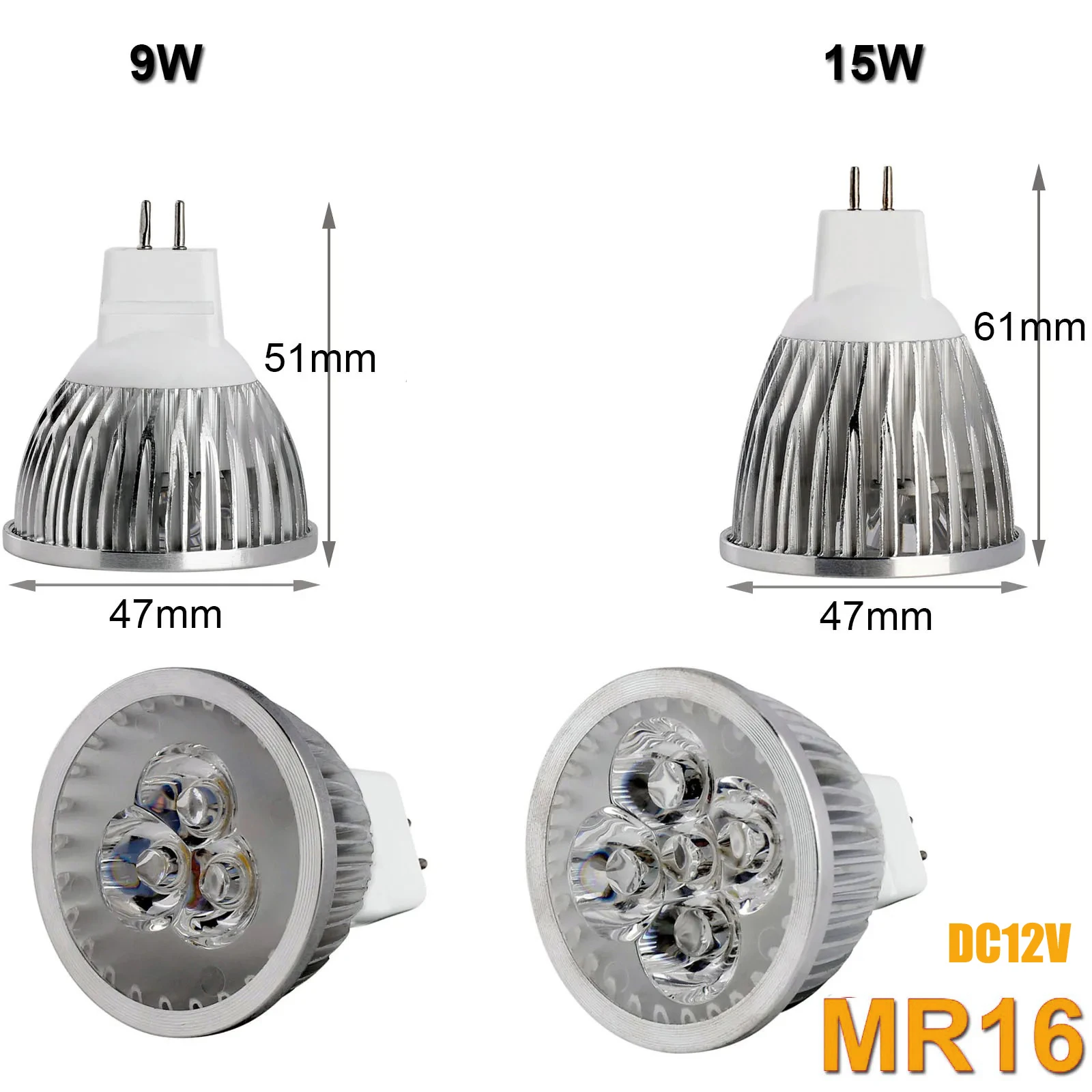 10 X Ledバルブスポットライト9 W 15 W Gu 10 MR 16 3200 k装飾ランプE 27超点灯冷/暖/中性白色応急点