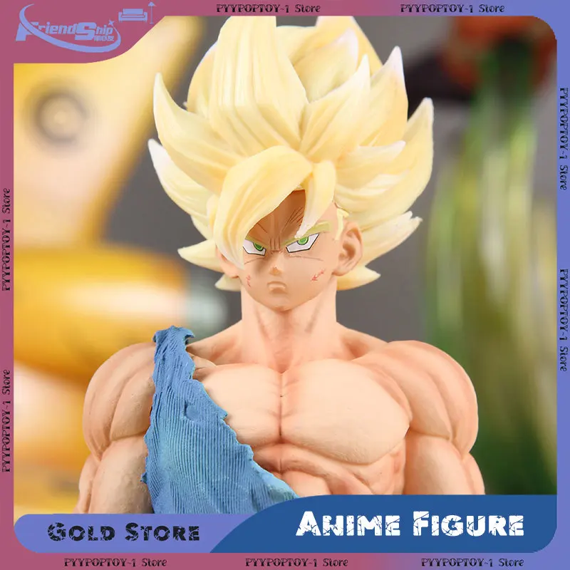 Figura de Anime Dragon Ball Z Son Goku Super Saiyan figura de acción estatua de PVC modelo adorno de escritorio exhibición juguete para regalo coleccionable