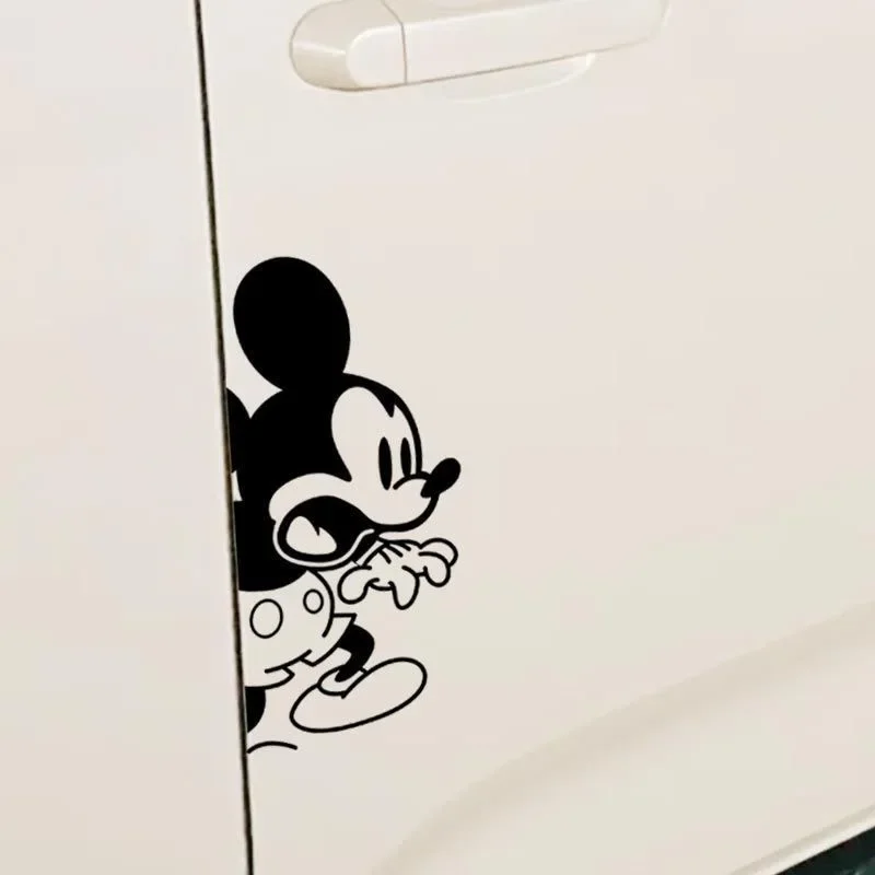 Disney Startled Mickey Mouse Car Decal Waterproof Car Anime Sticker Car Accessories Easy To Install for SUV Vehicle Motorcycle