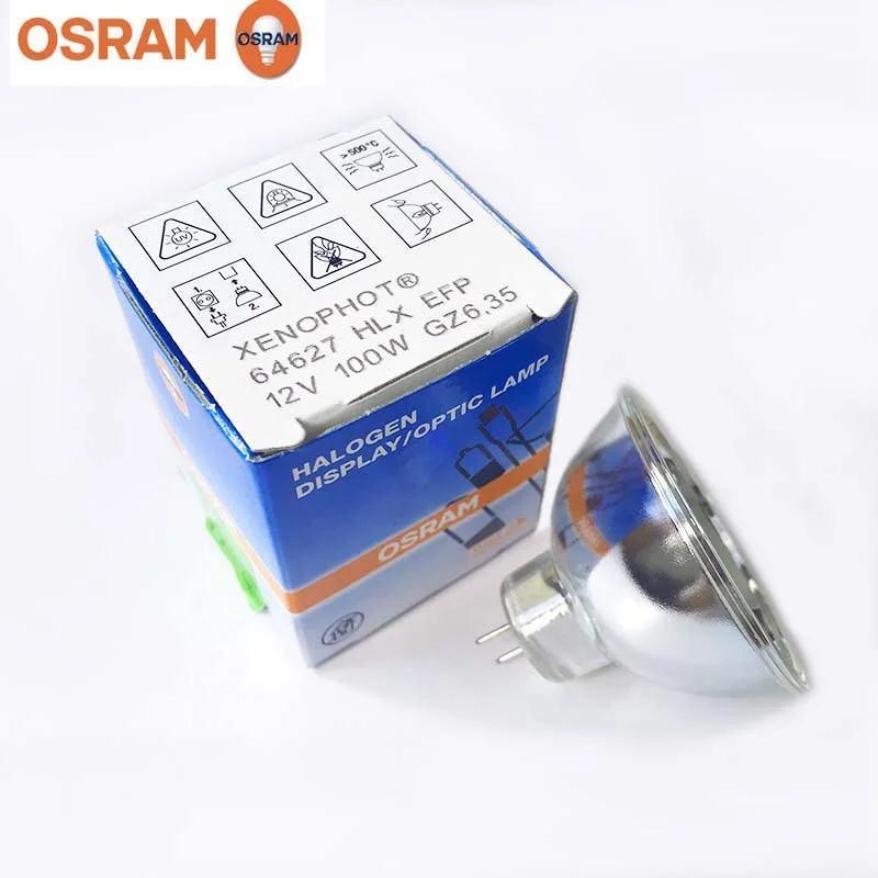 (2PCS)Osram 64627 12V100W G6.35 optical endoscope instrument halogen lamp cup tungsten halogen lamp