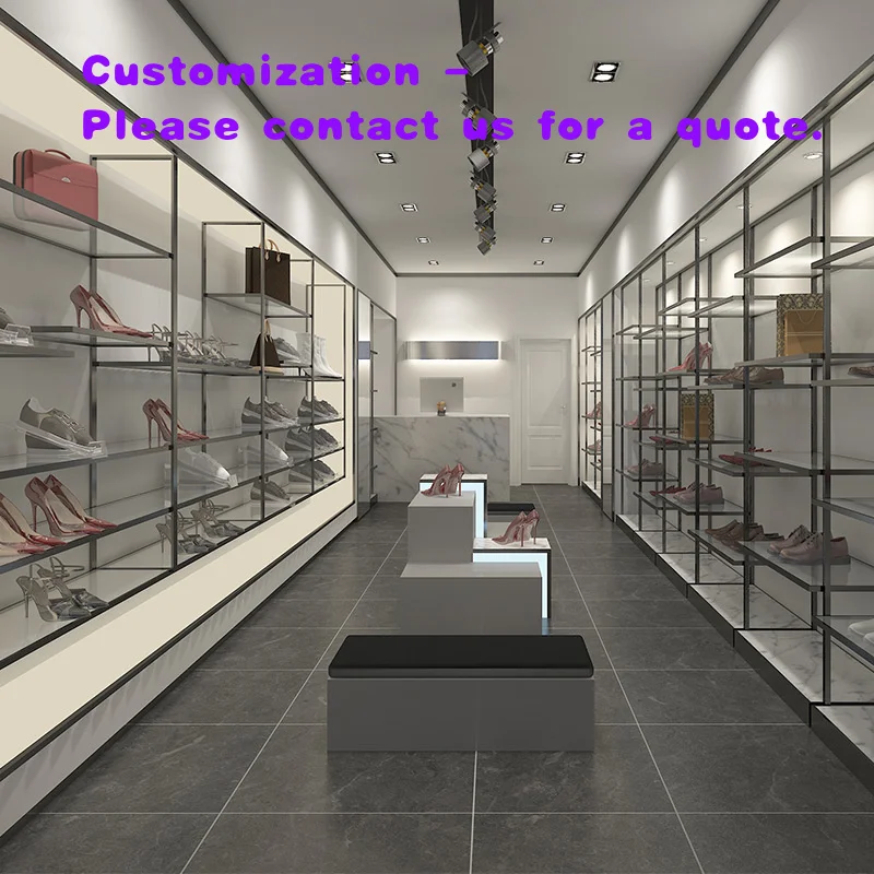

custom.Customized Modern Tiered Shoe Clothing Bag Display Cabinets with Baked Paint Mall Live Streaming Stores