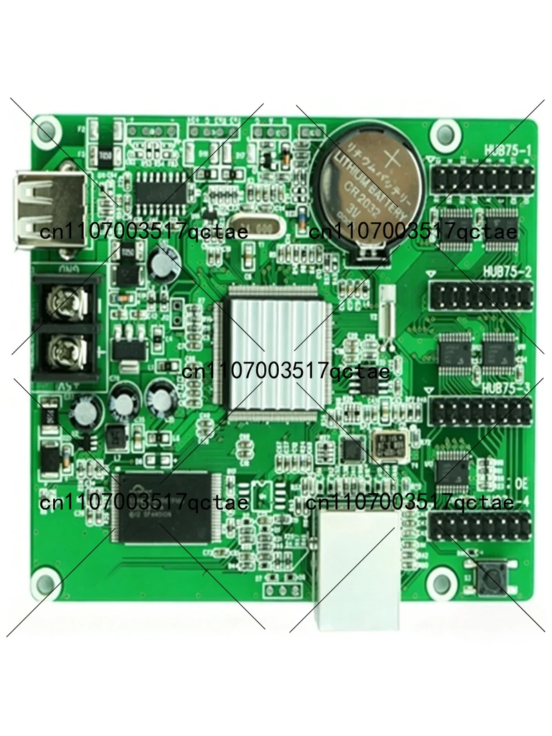 TF-QS2N U Disk + Network Port Full Color Card Asynchronous  LED Display Control  Colorful Background Animation