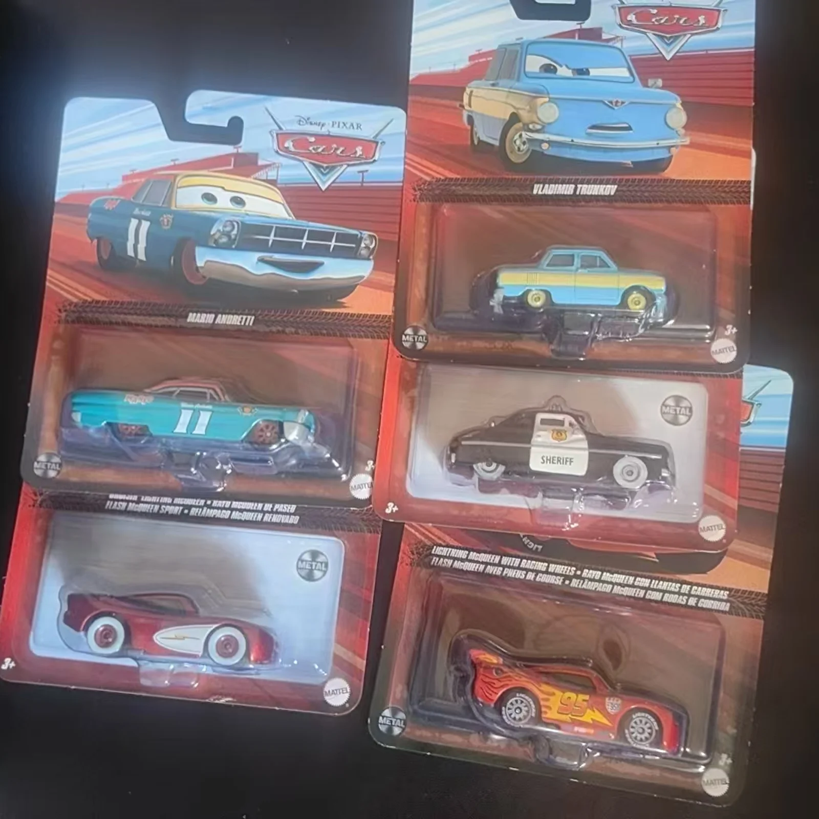 Disney x Mattel Cars Vehículos oficiales de metal fundido a presión: Lightning McQueen & Mater, coches de juguete coleccionables premium, regalo para niños