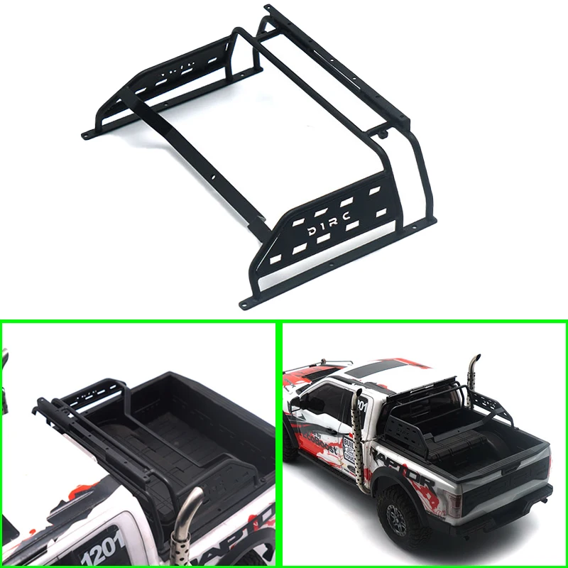 

1pcs Simulation Metal Black Reserve Gantry Modified Pieces for 1/8 RC Crawler Car Traxxas Raptor KM-F150 Diy Accessories